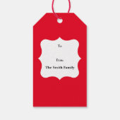 Golden Retriever Dog Joy aan de Eerste Kerstdag va Cadeaulabel (Achterkant)