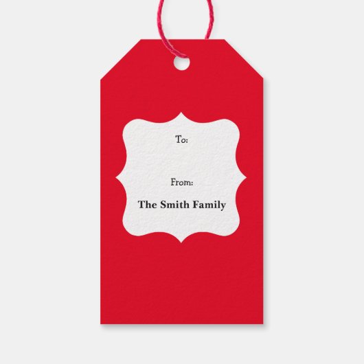 Golden Retriever Dog Joy aan de Eerste Kerstdag va Cadeaulabel (Achterkant)