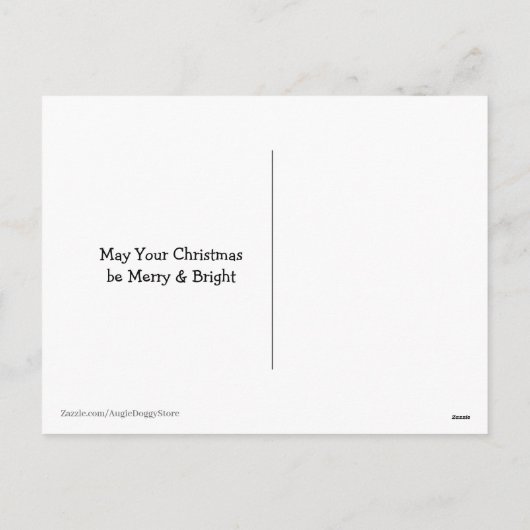 Golden Retriever Dog Joy aan de Eerste Kerstdag va Feestdagenkaart (Achterkant)