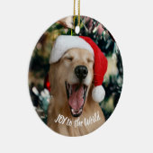 Golden Retriever Dog Joy aan de Eerste Kerstdag va Keramisch Ornament (Rechts)
