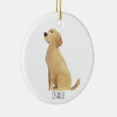 Golden Retriever Dog Keramisch Ornament (Rechts)