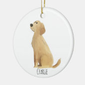 Golden Retriever Dog Keramisch Ornament (Links)