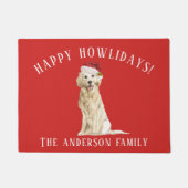 Golden Retriever Dog kerst Deurmat (Voorkant)