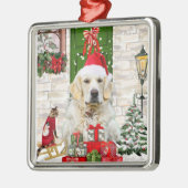Golden Retriever Dog kerst Metalen Ornament (Links)
