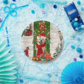 Golden Retriever Dog kerst Papieren Bordje (Feest)