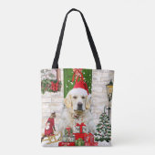 Golden Retriever Dog kerst Tote Bag (Achterkant)
