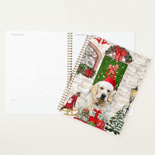 Golden Retriever Dog kerstcadeau Planner (Display)