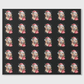 Golden Retriever Dog kerstfeest Cadeaupapier (Vlak)