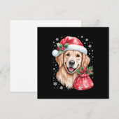 Golden Retriever Dog kerstfeest Kaart (Voorkant / Achterkant)