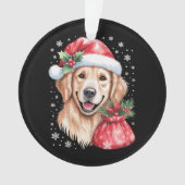 Golden Retriever Dog kerstfeest Ornament (voorkant)