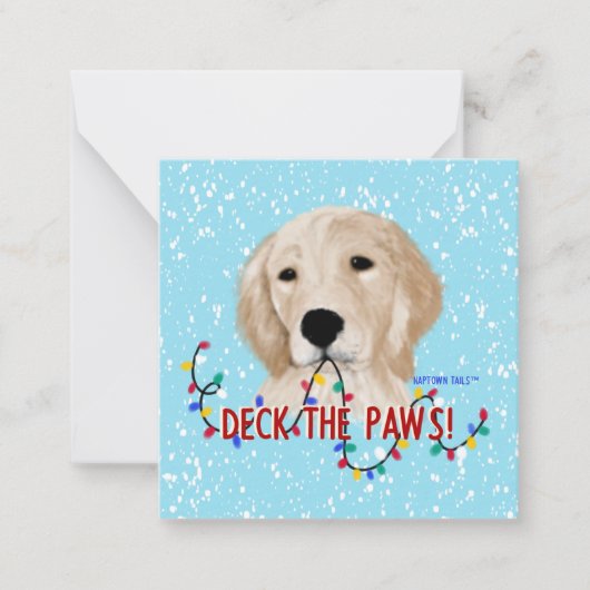 Golden Retriever Dog-kerstkaart Notitiekaartje (Voorkant)