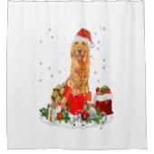 Golden Retriever Dog kerstkerstkerstkerstboomhat Douchegordijn (Voorkant)