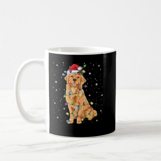 Golden Retriever Dog kerstlampjes Koffiemok (Links)
