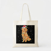 Golden Retriever Dog kerstlampjes Tote Bag (Voorkant)