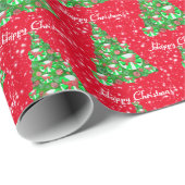 Golden Retriever Dog Kerstmis Holiday Red Cadeaupapier (Rol Hoek)