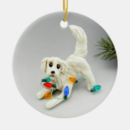 Golden Retriever Dog-kerstversiering Keramisch Ornament