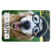 Golden Retriever Dog krijgt je geluk Magneet (Horizontaal)