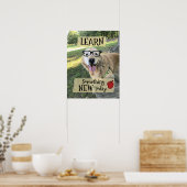 Golden Retriever Dog leert iets nieuws Poster (Keuken)