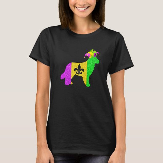 Golden Retriever Dog Lover Mardi Gras Carnival Par T-shirt (Voorkant)