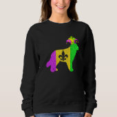 Golden Retriever Dog Lover Mardi Gras Carnival Par Trui (Voorkant)
