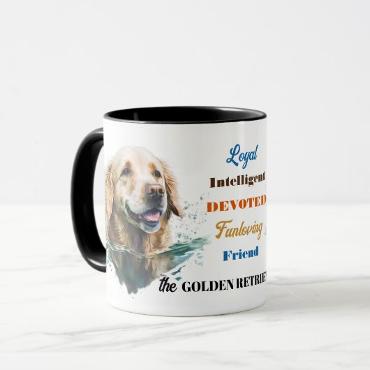 Golden Retriever Dog Loyal Friend Mok (Voorkant links)