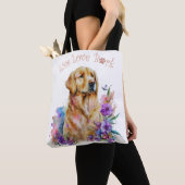 Golden Retriever Dog Mam Floral Tote Bag (Dichtbij)