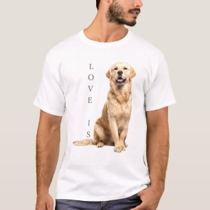 Golden Retriever Dog mam papa Love Puppy T-shirt C