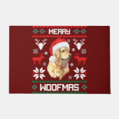 Golden Retriever Dog Merry Woofmas kerstSweat Deurmat (Voorkant)