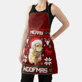Golden Retriever Dog Merry Woofmas kerstSweat Schort (Insitu)