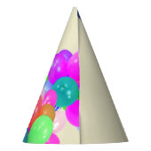 Golden Retriever Dog met ballonnen van afgelopen d Feesthoedjes (Achterkant)