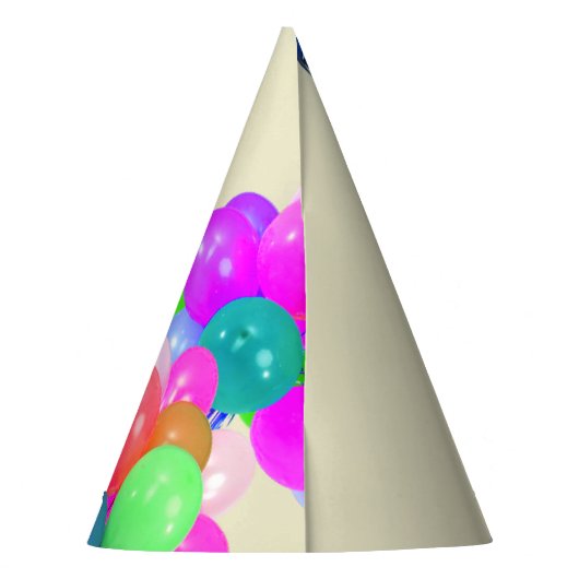 Golden Retriever Dog met ballonnen van afgelopen d Feesthoedjes (Achterkant)