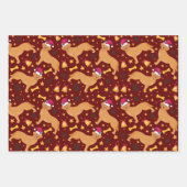 Golden Retriever Dog met Kerstmis met kerstmis Inpakpapier Vel (Voorkant 2)