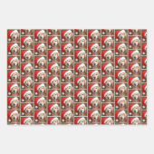 Golden Retriever Dog met Red Santa Hat Kerstmis Inpakpapier Vel (Voorkant 2)