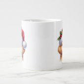 Golden Retriever Dog met Santa Claus Style-82535 Grote Koffiekop (Voorkant)