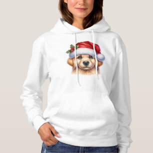Golden Retriever Dog met Santa Claus Style-82535 Hoodie