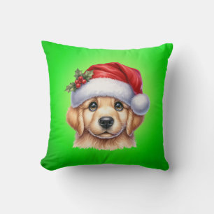 Golden Retriever Dog met Santa Claus Style-82535 Kussen
