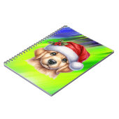 Golden Retriever Dog met Santa Claus Style-82535 Notitieboek (Linkerzijde)