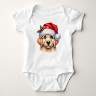 Golden Retriever Dog met Santa Claus Style-82535 Romper