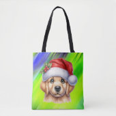 Golden Retriever Dog met Santa Claus Style-82535 Tote Bag (Voorkant)