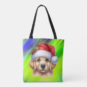 Golden Retriever Dog met Santa Claus Style-82535 Tote Bag (Achterkant)