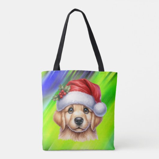 Golden Retriever Dog met Santa Claus Style-82535 Tote Bag (Achterkant)