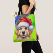 Golden Retriever Dog met Santa Claus Style-82535 Tote Bag (Dichtbij)