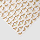 Golden Retriever Dog met Tennis Ball Tissue Paper Tissuepapier (Detail)