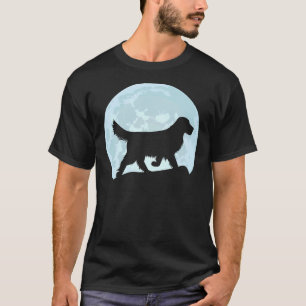 Golden Retriever Dog Moon Silhouette T-shirt