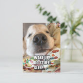 Golden Retriever Dog Motivatie Meme Briefkaart (Staand voorkant)