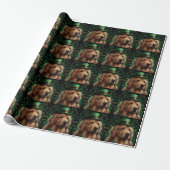Golden Retriever Dog op St. Patrick's Day Cadeaupapier (Uitgerold)