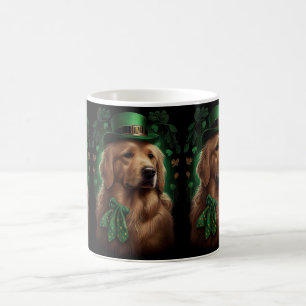 Golden Retriever Dog op St. Patrick's Day Koffiemok