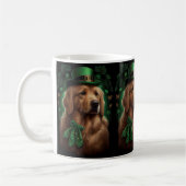 Golden Retriever Dog op St. Patrick's Day Koffiemok (Links)