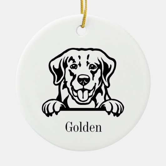 Golden Retriever dog ornament (Voorkant)