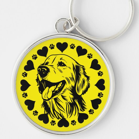Golden Retriever Dog Owner Sleutelhanger (Voorkant)